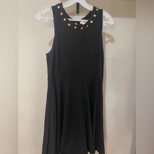Black Studded Sleeveless Dress